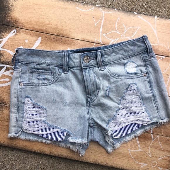 Express Distressed Jean Shorts Size 0 - Picture 4 of 4